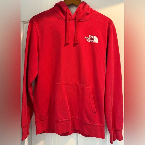 The North Face Men’s Red Osito Fleece Hoodie Pullover M Unisex Cozy Jacket - Picture 1 of 12
